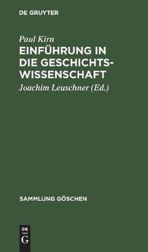 Cover image for Einfuhrung in die Geschichtswissenschaft