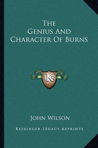 Cover image for The Genius and Character of Burns