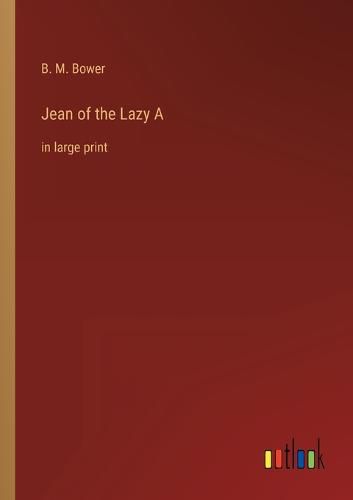 Cover image for Jean of the Lazy A