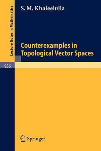 Cover image for Counterexamples in Topological Vector Spaces