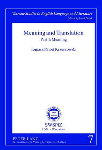 Cover image for Meaning and Translation: Part 1: Meaning