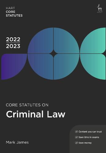 Cover image for Core Statutes on Criminal Law 2022-23