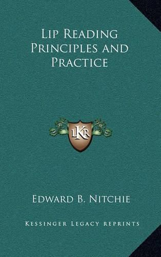 Cover image for Lip Reading Principles and Practice