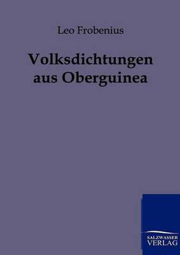 Cover image for Volksdichtungen aus Oberguinea