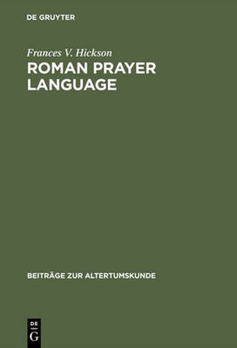 Cover image for Roman Prayer Language