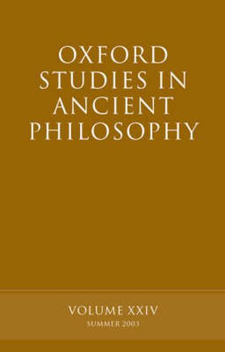 Cover image for Oxford Studies in Ancient Philosophy