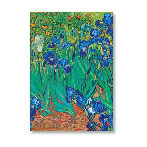 Cover image for Van Gogh's Irises Midi Hardback Address Book (Elastic Band Closure)