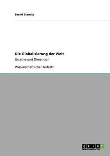 Cover image for Die Globalisierung Der Welt