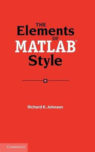 Cover image for The Elements of MATLAB Style