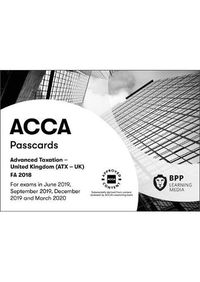 Cover image for ACCA Advanced Taxation FA2018: Passcards