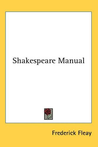 Cover image for Shakespeare Manual