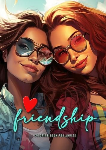 Cover image for Friendship Coloring Book for Adults