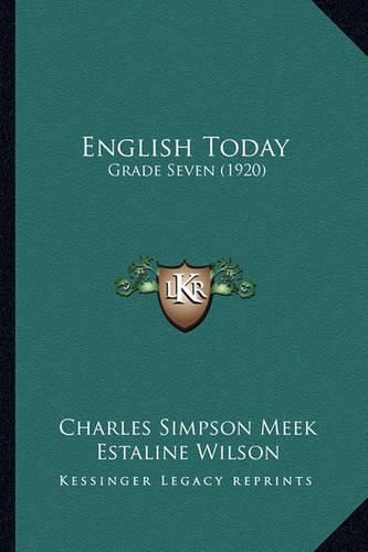 English Today: Grade Seven (1920)