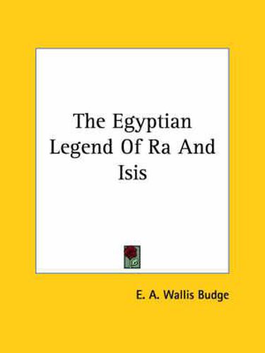 Cover image for The Egyptian Legend of Ra and Isis