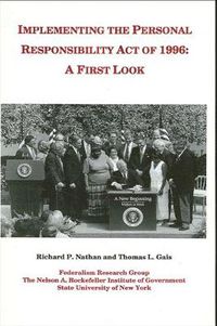 Cover image for Implementing the Personal Responsibility Act of 1996: A First Look