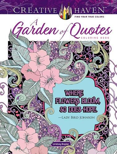 Cover image for Creative Haven A Garden of Quotes Coloring Book