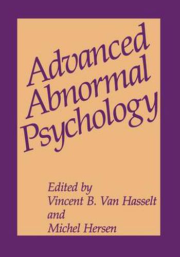 Cover image for Advanced Abnormal Psychology