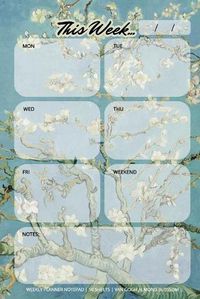 Cover image for Weekly Planner Notepad: Van Gogh Almond Blossom, Daily Planning Pad for Organizing, Tasks, Goals, Schedule