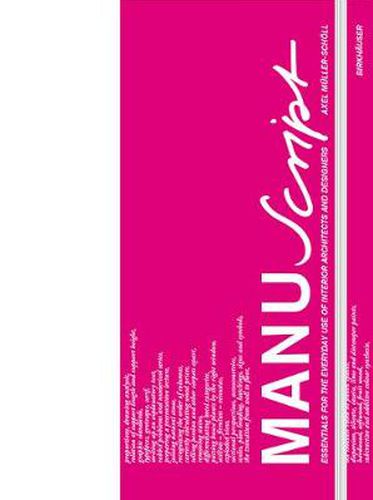 Cover image for Manuscript: Essentials for the Everyday Use of Interior Architects and Designers. 2nd, extended and revised edition