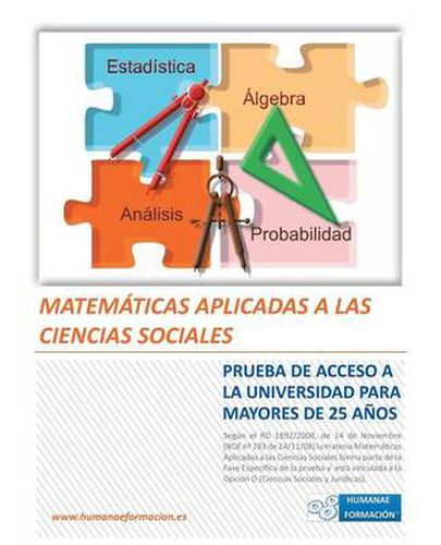 Cover image for Matematicas Aplicadas a Las Ciencias Sociales: Prueba de Acceso a la Universidad Para Mayores de 25 Anos