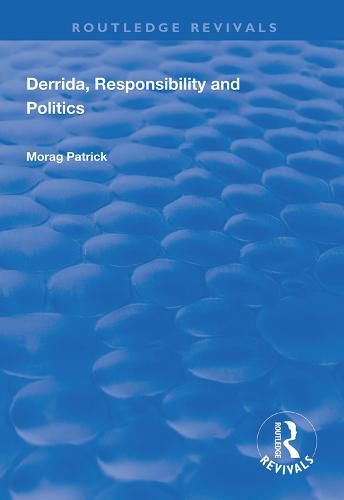 Cover image for Derrida, Responsibility and Politics