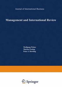 Cover image for Management and International Review: Cross-Cultural and Comparative International Human Resource Management