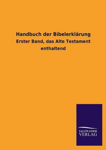 Cover image for Handbuch Der Bibelerklarung