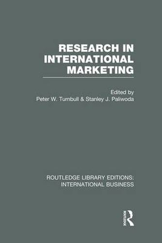 Research in International Marketing (RLE International Business)