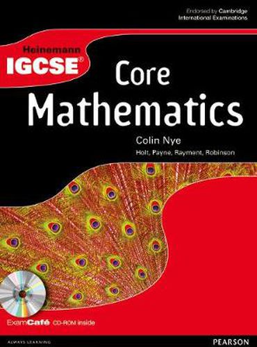 Cover image for Heinemann IGCSE Core Mathematics Student Book with Exam Cafe CD