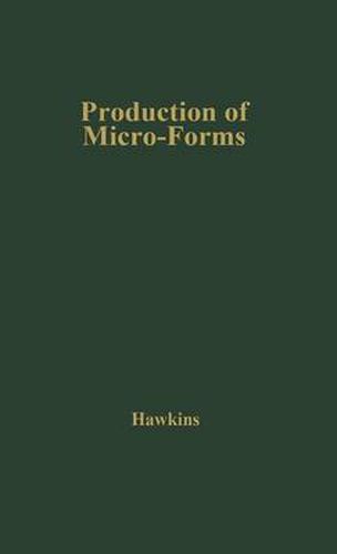 Cover image for Production of Micro-forms