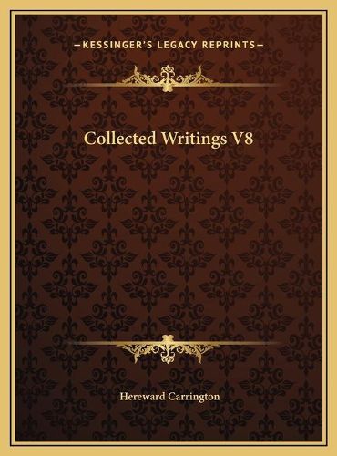 Cover image for Collected Writings V8