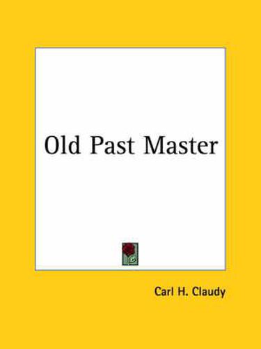 Cover image for Old Past Master (1924)
