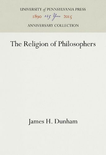 Cover image for The Religion of Philosophers