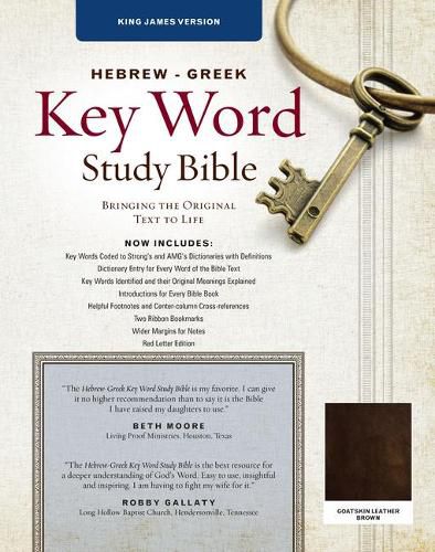 Cover image for Hebrew-Greek Key Word Study Bible: KJV Edition, Brown Genuine Goat Leather