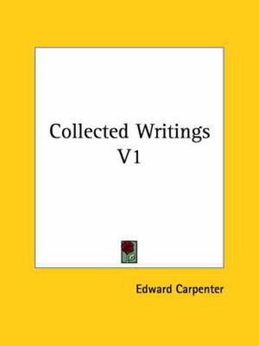 Cover image for Collected Writings V1