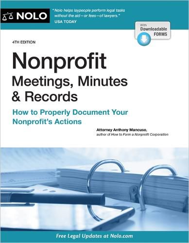 Cover image for Nonprofit Meetings, Minutes & Records: How to Properly Document Your Nonprofit's Actions