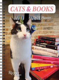 Cover image for Cats & Books 12-Month 2025 Planner Calendar