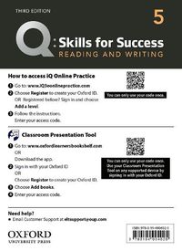 Cover image for Q: Skills for Success: Level 5: Reading and Writing Teacher's Access Card