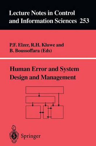 Cover image for Human Error and System Design and Management