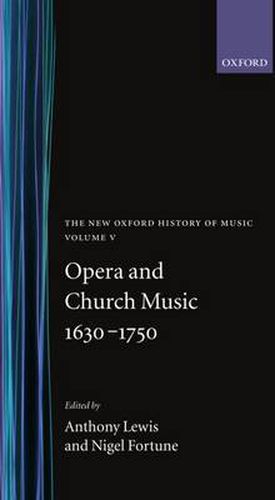 Cover image for Opera and Church Music 1630-1750