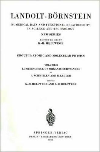 Cover image for Luminescence of Organic Substances: Group 2: Molecules and Radicals: Luminescence of Organic Substances