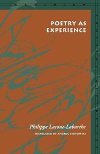 Cover image for Poetry as Experience