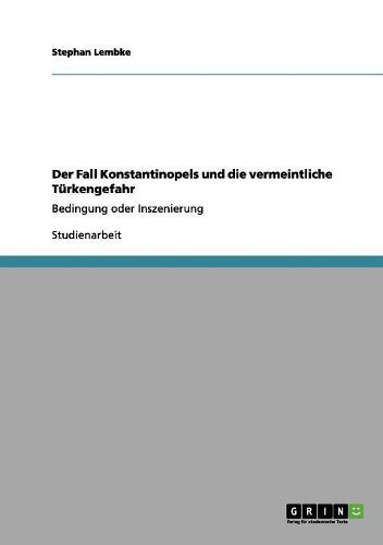 Cover image for Der Fall Konstantinopels Und Die Vermeintliche Turkengefahr