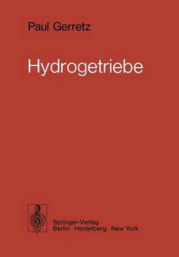 Cover image for Hydrogetriebe: Grundlagen, Bauglieder, Auslegung, Gestaltung