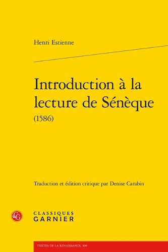 Cover image for Introduction a la Lecture de Seneque