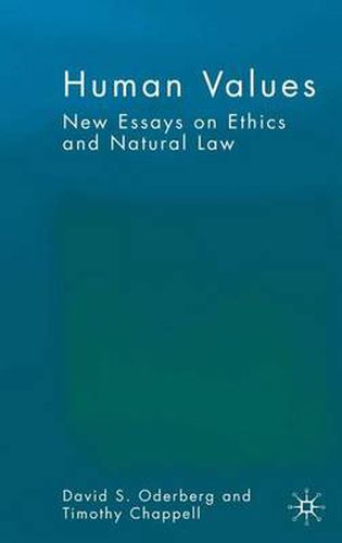 Cover image for Human Values: New Essays on Ethics and Natural Law