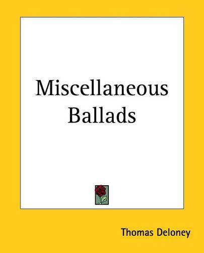 Cover image for Miscellaneous Ballads