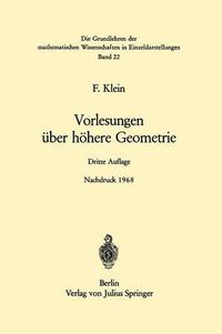 Cover image for Vorlesungen UEber Hoehere Geometrie