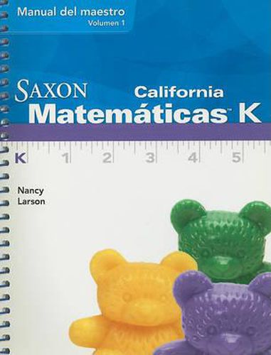 Cover image for Saxon California Matematicas K, Volumen 1