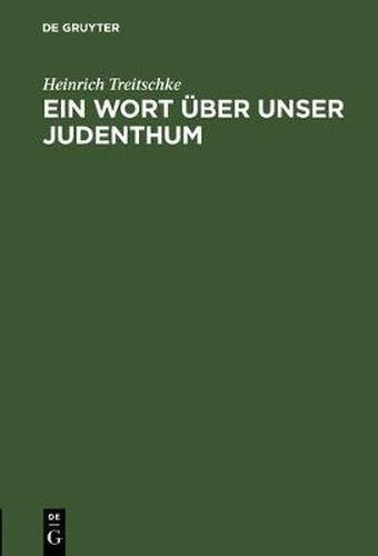 Cover image for Ein Wort uber unser Judenthum